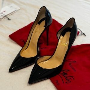 Christian Louboutin - Iriza 100 mm Pumps - Patent Calf Leather - Black - Size 42